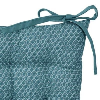 Poduszka na krzesło kwadratowa 38x38 bawełniana turkusowa do jadalni Atmosphera