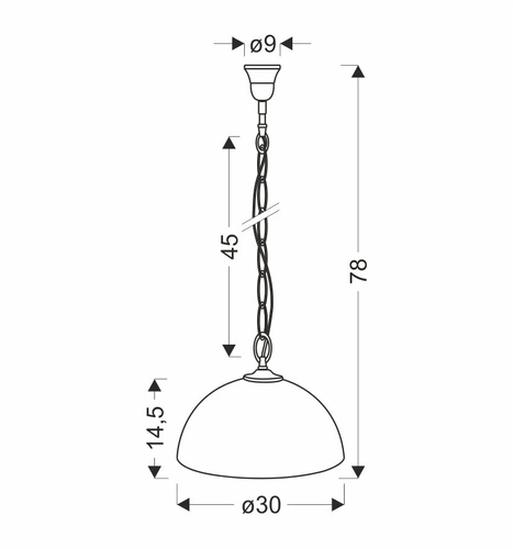 Lampa wisząca Trezza nowoczesna szklana złota do salonu, sypialni lub nad stół 30 cm