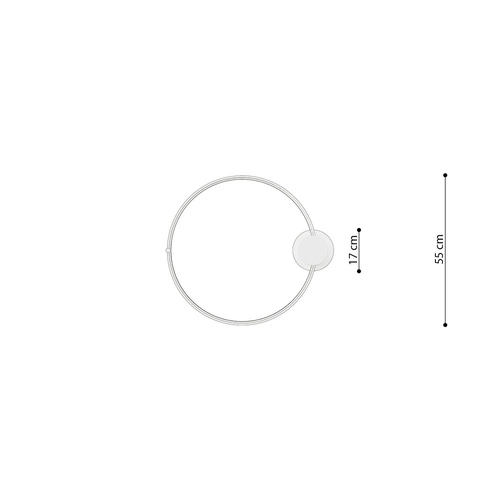 Plafon sufitowy LED RIO 55 złoty nowoczesny do salonu i sypialni aluminium 62 cm