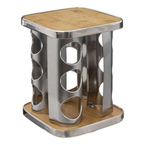 Organizer na przyprawy Rota srebrny 12  słoiczków