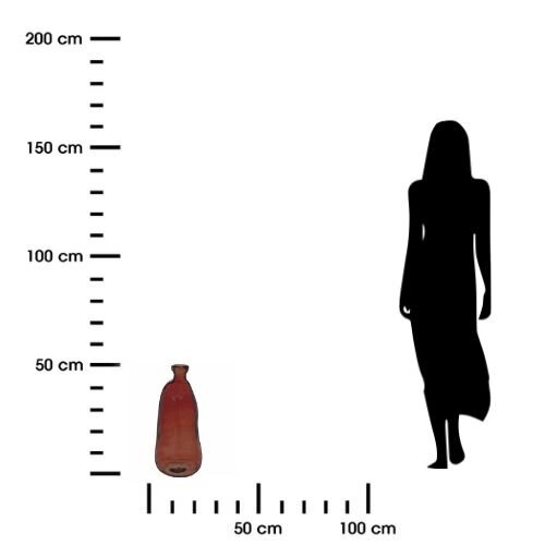 Wazon szklany Dame J bursztynowy 51 cm nowoczesny dekoracyjny do salonu Atmosphera