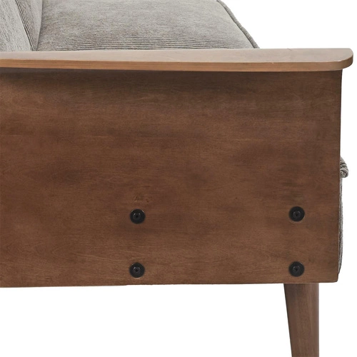 Sofa rozkładana Scott szara sztruksowa 3 osobowa z regulowanym oparciem do salonu Intesi