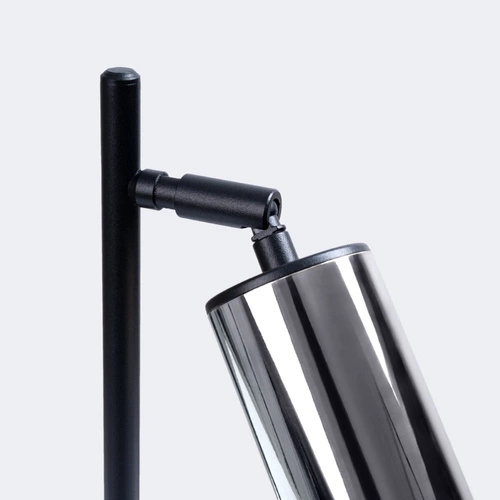 Nowoczesna lampa biurkowa WINX czarna chrom regulowana stalowa do biura i sypialni SOLLUX