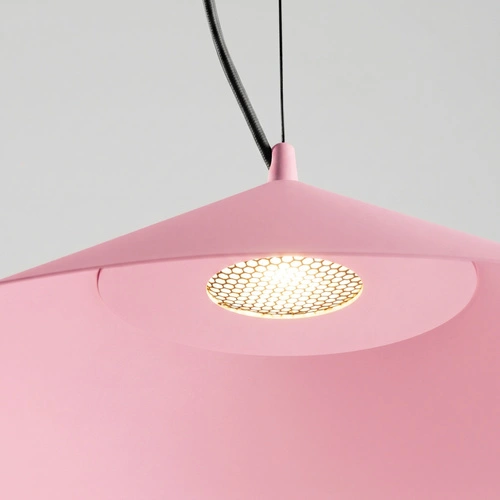 Lampa wisząca LED FINT różowa do salonu regulowana nowoczesna