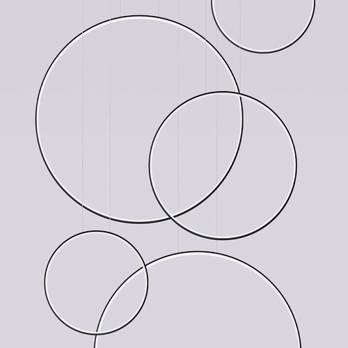 Lampa sufitowa LED RIO 5 czarna nowoczesna do salonu i jadalni Thoro 3000K