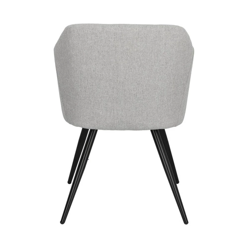 Krzesło Molto Intesi tapicerowane szare z podłokietnikami do jadalni nowoczesne skandynawskie