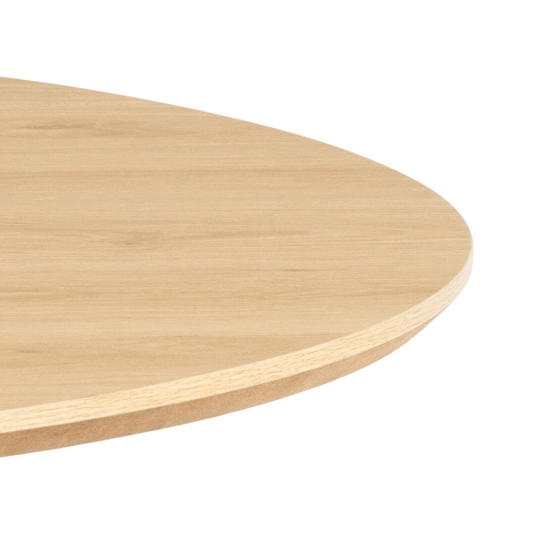 Stół Cadiz okrągły 120cm naturalny/czarny