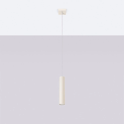 Lampa wisząca loftowa Lagos beżowa regulowana do salonu i kuchni sufitowa 1-punktowa