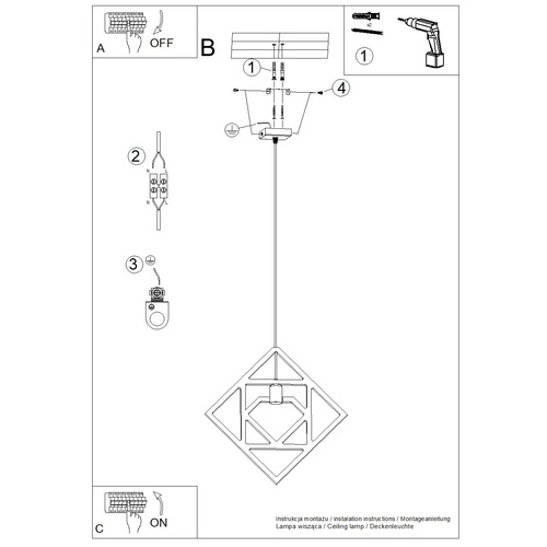 Lampa wisząca CARO nowoczesna drewniana do salonu i kuchni ażurowa naturalna 145 cm