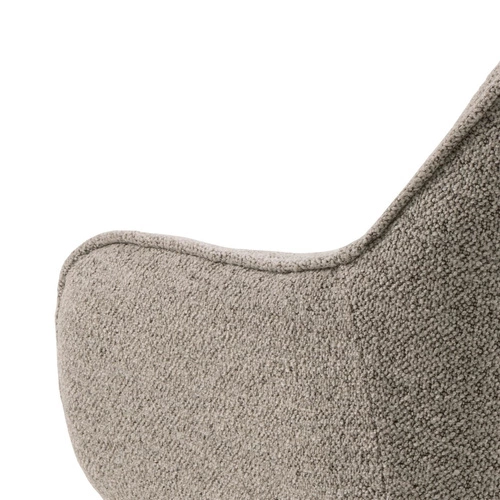 Krzesło tapicerowane Brooke beżowe do jadalni i salonu nowoczesne z podłokietnikami Actona