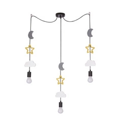 Lampa wisząca Trio ccc p czarny 3x20W E27 iq kids biały+złoty+szary