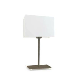 Lampka nocna do sypialni AMALFI biała z abażurem nowoczesna na stolik stare złoto LYSNE