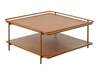 Stolik kawowy Yuba 75x75 nowoczesny kwadratowy metalowy terrakota