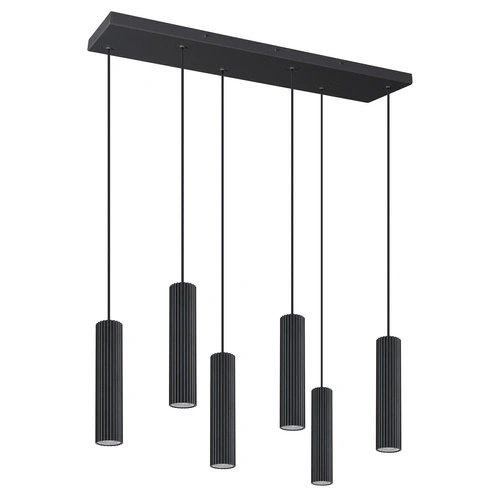 Lampa wisząca LED IVAR 6 czarna do salonu i nad stół 80 cm