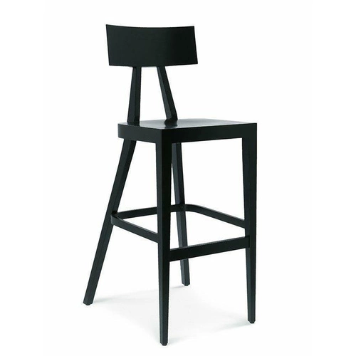 Hoker tapicerowany z oparciem Akka FAMEG drewniany nowoczesny personalizowany do kuchni 74 cm