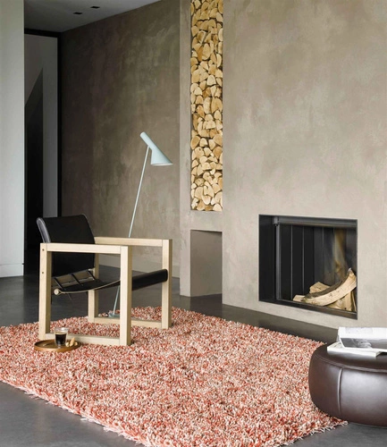 Dywan shaggy wełniany Shaggy Young czerwony 140x200 cm do salonu nowoczesny łatwy w czyszczeniu