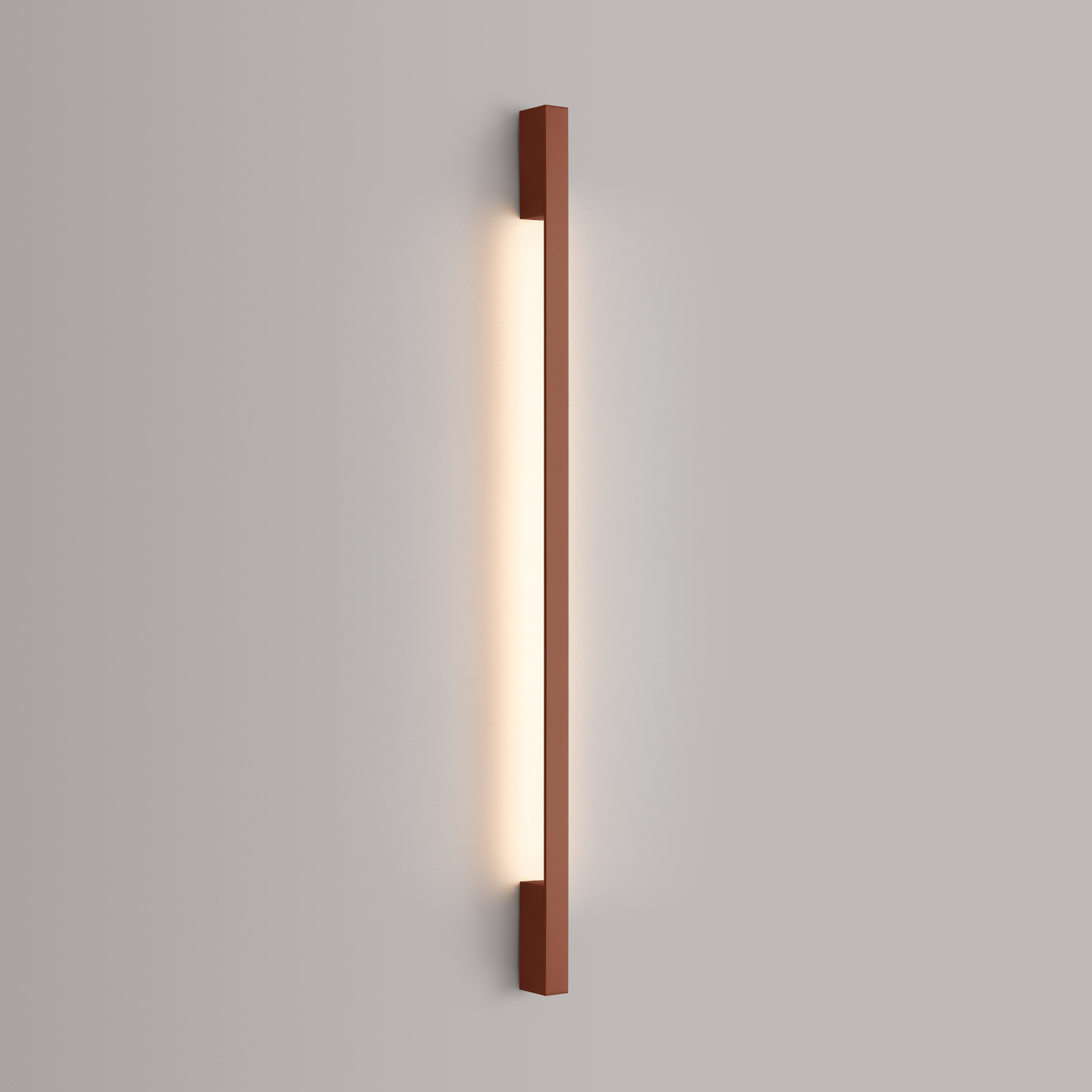 Kinkiet ścienny LED SAPPO 120 czerwony nowoczesny do sypialni i salonu aluminium 3000K