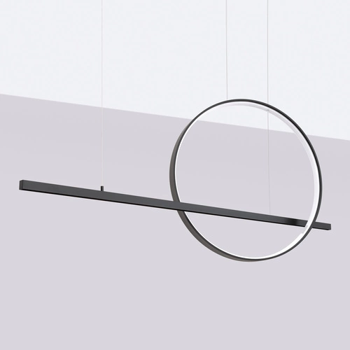 Lampa wisząca LED GLAD czarna nowoczesna regulowana do salonu i nad stół Thoro