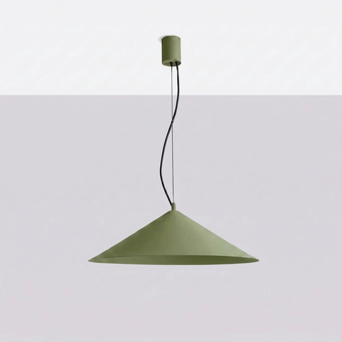 Lampa wisząca FINT LED oliwkowa do salonu nowoczesna regulowana