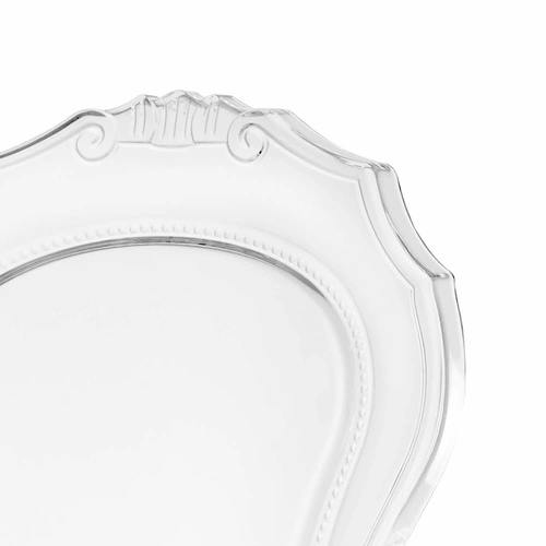 Krzesło transparentne Queen Arm Intesi glamour z podłokietnikami do salonu sztaplowane