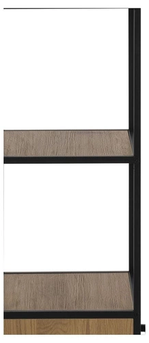 Regał na książki z szufladami Seaford industrialny metalowy do salonu 185 cm Actona