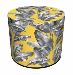 Pufa ogrodowa okrągła Banana Intesi wodoodporna do ogrodu i na balkon żółta 40 cm