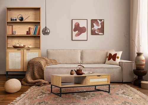 Zestaw mebli do salonu Capri w stylu boho