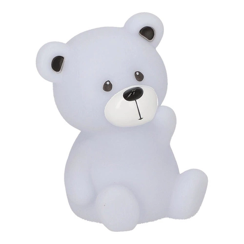 Lampka nocna Teddy Bear szara Atmosphera nowoczesna na baterie do pokoju dziecka 14 cm