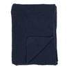 Santos granatowy koc bawełniany 130x170 ciepły pled na kanapę i łóżko