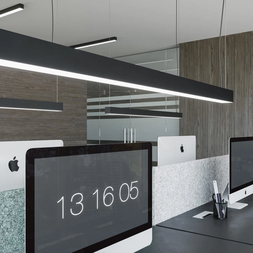 Plafon sufitowy LED Pinne 117 szary nowoczesny metalowy do kuchni i salonu Thoro