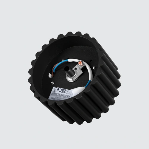 Plafon czarny okrągły nowoczesny AURA 1 do salonu i kuchni minimalistyczny 10cm