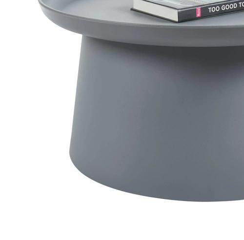 Stolik kawowy Xena okrągły 70 cm szary nowoczesny do salonu Intesi styl skandynawski