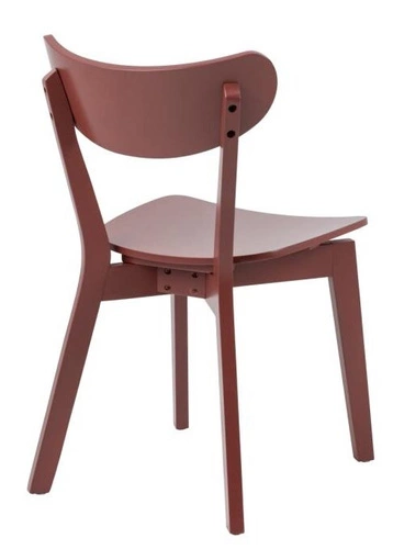 Krzesło drewniane Roxby czerwone do jadalni kuchni salonu styl skandynawski Actona