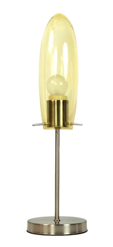 Lampa stołowa Melot lampka 1x60W E27 nikiel mat z kloszem