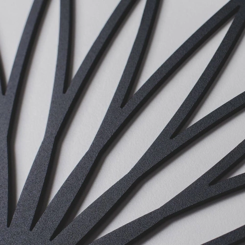 Wieszak ścienny do przedpokoju Lotos nowoczesny czarny metalowy POLYHEDRA 68 cm