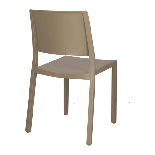 Krzesło ogrodowe Kate beżowe z tworzywa sztaplowane łatwe w czyszczeniu SCAB Design