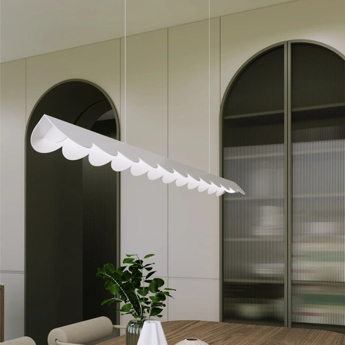 BISCUIT 100 taupe nowoczesna lampa wisząca LED nad stół do salonu