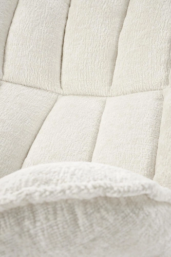 Fotel wypoczynkowy Florens kremowy obrotowy do salonu nowoczesny tkanina Intesi