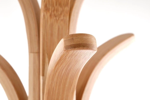 Wieszak stojący Foyer naturalny bambusowy do przedpokoju skandynawski Intesi 177 cm