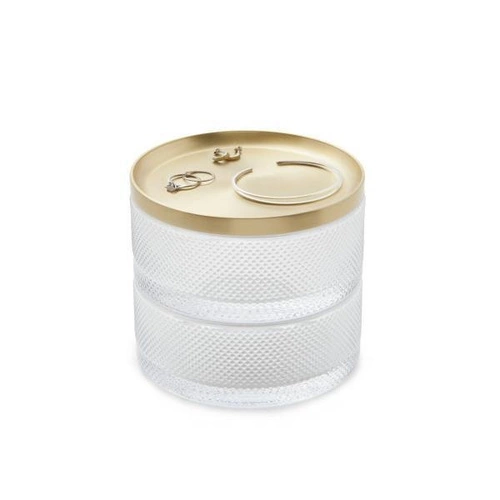 Szkatułka/pojemnik Tesora Glass złoty