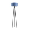 Lampa podłogowa MIAMI abażur niebieski stelaż popielaty