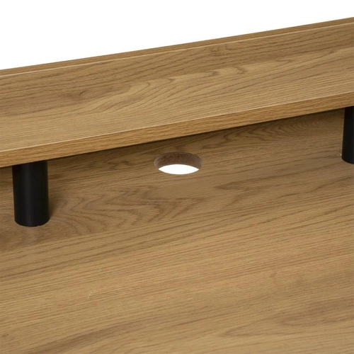 Biurko Josan skandynawskie z nadstawką i szufladą do pracy 110 cm Atmosphera brązowo-czarne