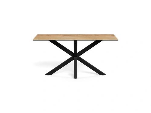 Stół Heaven 160x90 nowoczesny do jadalni ceramika dąb na czarnych nogach