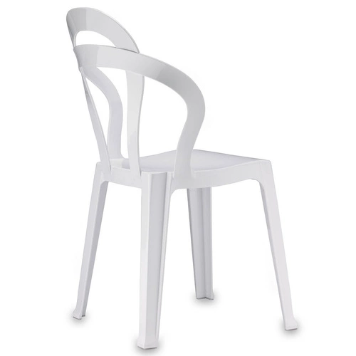 Krzesło do kuchni i ogrodu Titi SCAB Design białe, sztaplowane, nowoczesne, łatwe w czyszczeniu