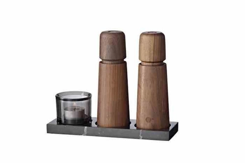 Crush Grind drewniany młynek do soli i pieprzu 17cm nowoczesny brązowy orzech