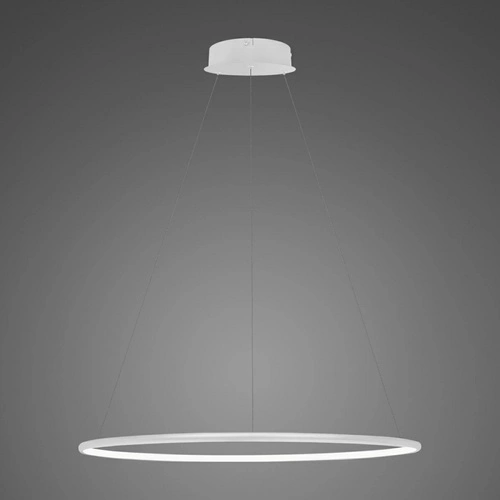Lampa sufitowa LED Ledowe Okręgi 60 cm biała nowoczesna ściemnialna do salonu