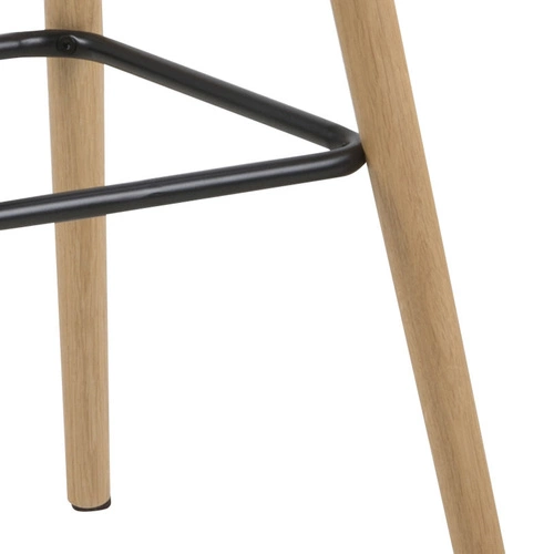 Hoker Grace Actona tapicerowany szary jasny 65 cm z podłokietnikami do wyspy kuchennej