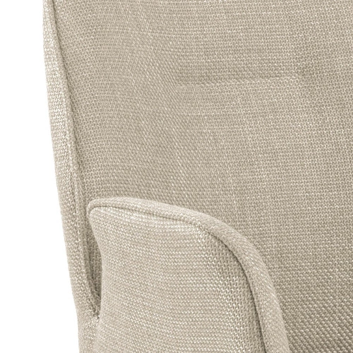 Krzesło tapicerowane obrotowe Aura Actona beżowe z podłokietnikami do jadalni i salonu