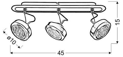 Lampa sufitowa Earth nowoczesna brązowa 3-punktowa regulowana do salonu i sypialni