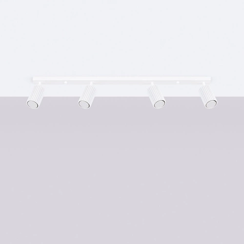 Plafon sufitowy nowoczesny biały Karbon 4L ruchomy do salonu i sypialni SOLLUX